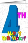 4th Birthday Bubbles card