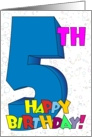 5th Birthday Bubbles card