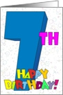 7th Birthday Bubbles card