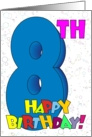 8th Birthday Bubbles card