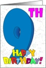 9th Birthday Bubbles card