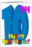 10th Birthday Bubbles card