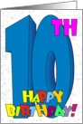 10th Birthday Bubbles card