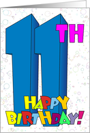 11th Birthday Bubbles card
