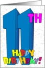 11th Birthday Bubbles card