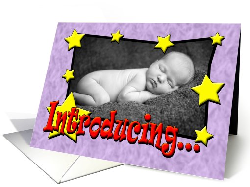 Introducing... Birth Announcement photo card (926367)