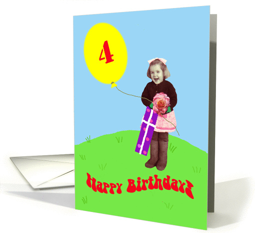 Happy 4th Birthday! card (396025)