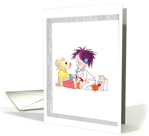 Get Well Bear card (193635)