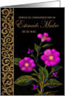 Spanish, Mother, Birthday, Feliz Cumpeaños Madre, From Son, Real Paper Card