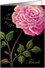 Friend, Birthday Greeting Card, ’A Rose For You’ card
