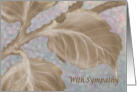 Sympathy, Real Paper Greeting Card, ’Mist With Leaves’ card