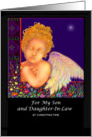 Christmas, Son and Daughter-In-Law, Angel and Manger, ’The First Noel’ card