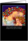 titled notecard, mother and child, blank note card