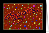 Congrats Greeting Card /Red and Black card