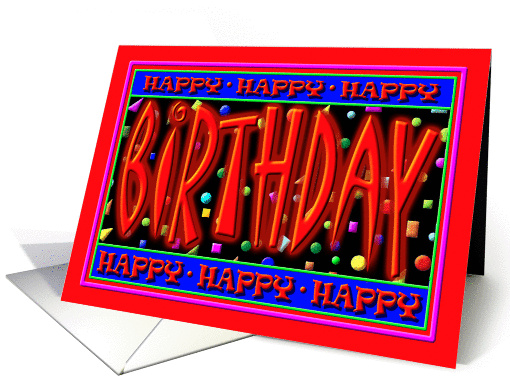 Happy Card, Birthday card (124922)