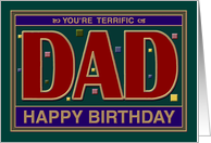 Birthday Greeting Card for DAD card