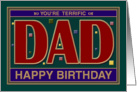Birthday Greeting Card for DAD card