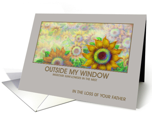  Loss of Father Sympathy Greeting Card/Sunflowers card (174216)