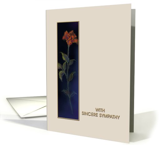 Sympathy 'Red Rose' card (180842)