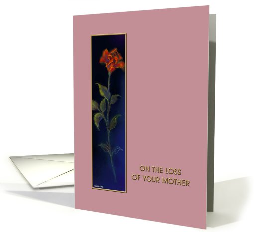 Loss of Mother, Sympathy Card, 'Red Rose' card (180846)