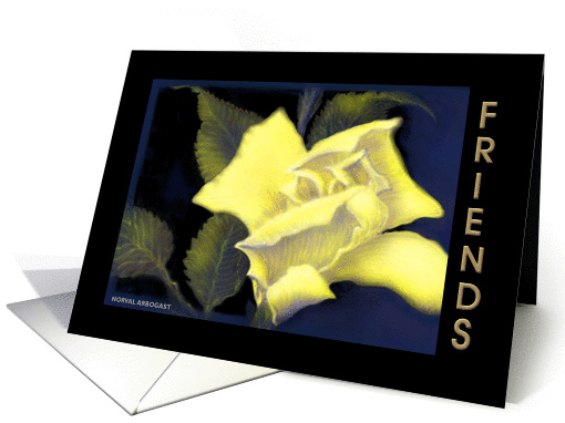  Birthday Greeting Card for Friend-Yellow Rose card (186671)