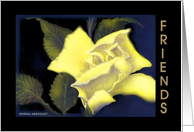 Birthday Greeting Card for Friend-Yellow Rose card