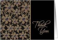 Thank You Greeting Card-Beaded Spanish Lace card