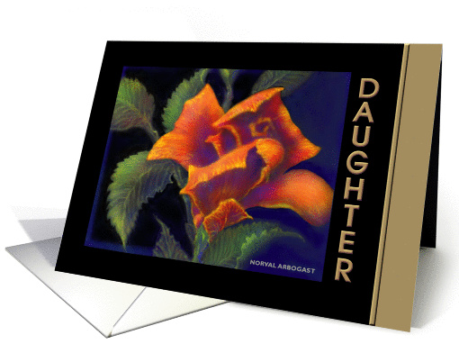 Birthday Greeting Card for Daughter/Orange  Rose card (190558)