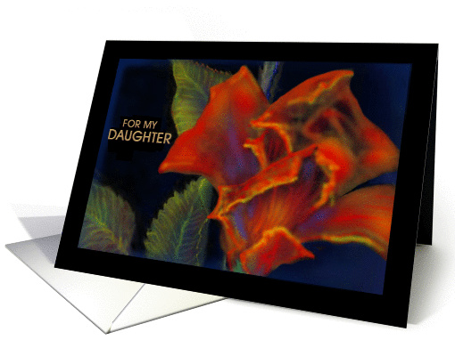   Birthday Greeting Card for Daughter/Red  Rose card (190574)