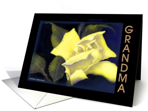 Grandma, 'Yellow Rose' Birthday card (191259)