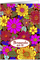  Birthday Greeting Card/Pensando en ti/Feliz Cumpleaos card