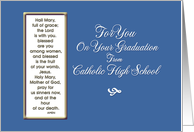Graduation Card/High School-Catholic card