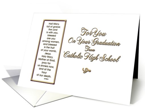Graduation Card/High School-Catholic card (199860)