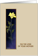 Loss of Mother, ’Yellow Rose’ Sympathy Card