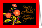 Spanish, Grandma, Birthday, Orange Rose Greeting Card, Feliz Cumpleaos Abuela card