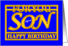 Son, Sixteenth Birthday ’Son Brights’ Card