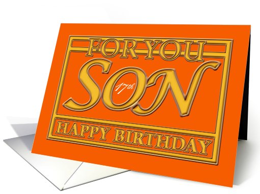 Son, Seventeenth Birthday 'Son Brights' card (225233)