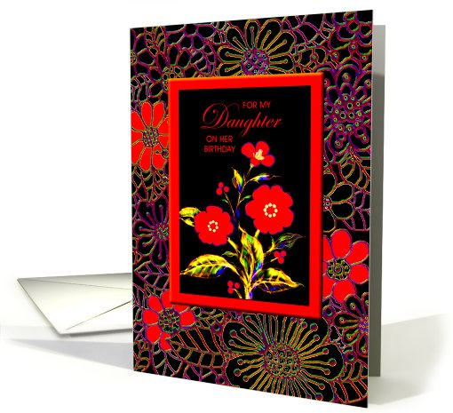 Daughter, Birthday 'A Floral Bright' card (228076)