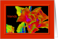 Friends, Thinking of You, ’A Rose For You, Retro’ Card