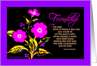 Birthday, Friendship, A Floral Bright’ Card