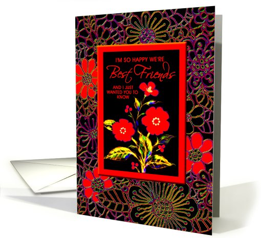 Friend, Thinking of You,Thank You, 'A Floral Bright' card (235158)