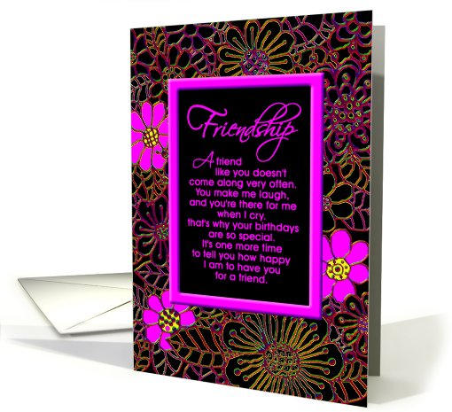Friend, Birthday 'A Floral Bright'  card (237298)