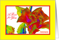 Friend, Get-Well ’A Rose for You-Retro’ Card