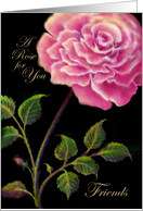 Friend, Birthday Greeting Card, ’A Rose For You’ card