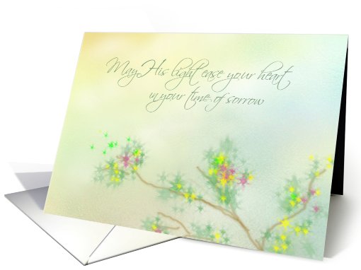 Religious Sympathy Greeting Card, 'Soft and Gentle' card (267300)