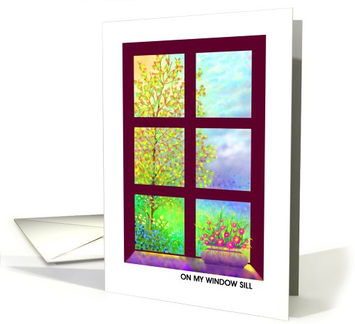Daughter, Birthday Greeting Card, 'On My Window Sill' card (272814)