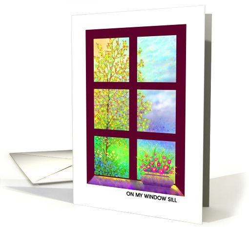 Mother, Birthday Greeting Card, 'On My Window Sill' card (273687)
