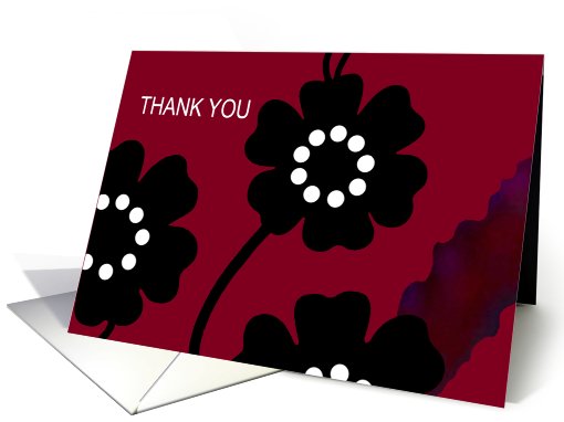 Thank You Note, Greeting Card, 'Zen Blossoms' card (276968)