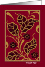 Thank You Note, Greeting Card, ’Jewed Leaves’ card