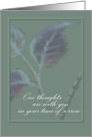 Sympathy Paper Greeting Card, ’Leaves In the Rain with Bamboo’ card